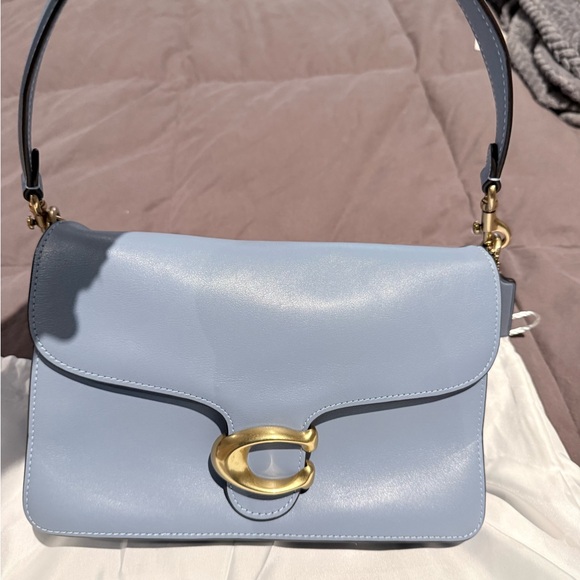 NWT Authentic Coach Chain Tabby bluebell with chain and leather straps - Picture 2 of 11